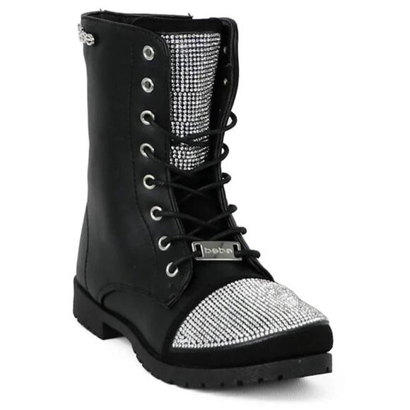 bebe Other - Bebe Kids Rhinestone Combat Boots